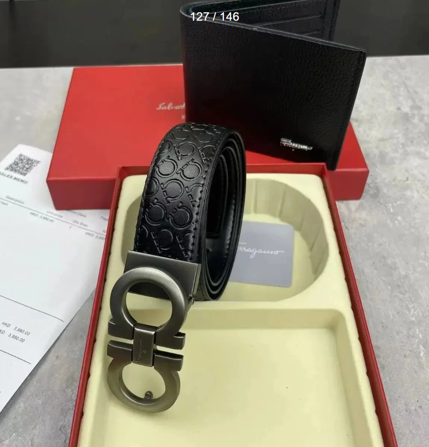 Brand belt wallet gift box