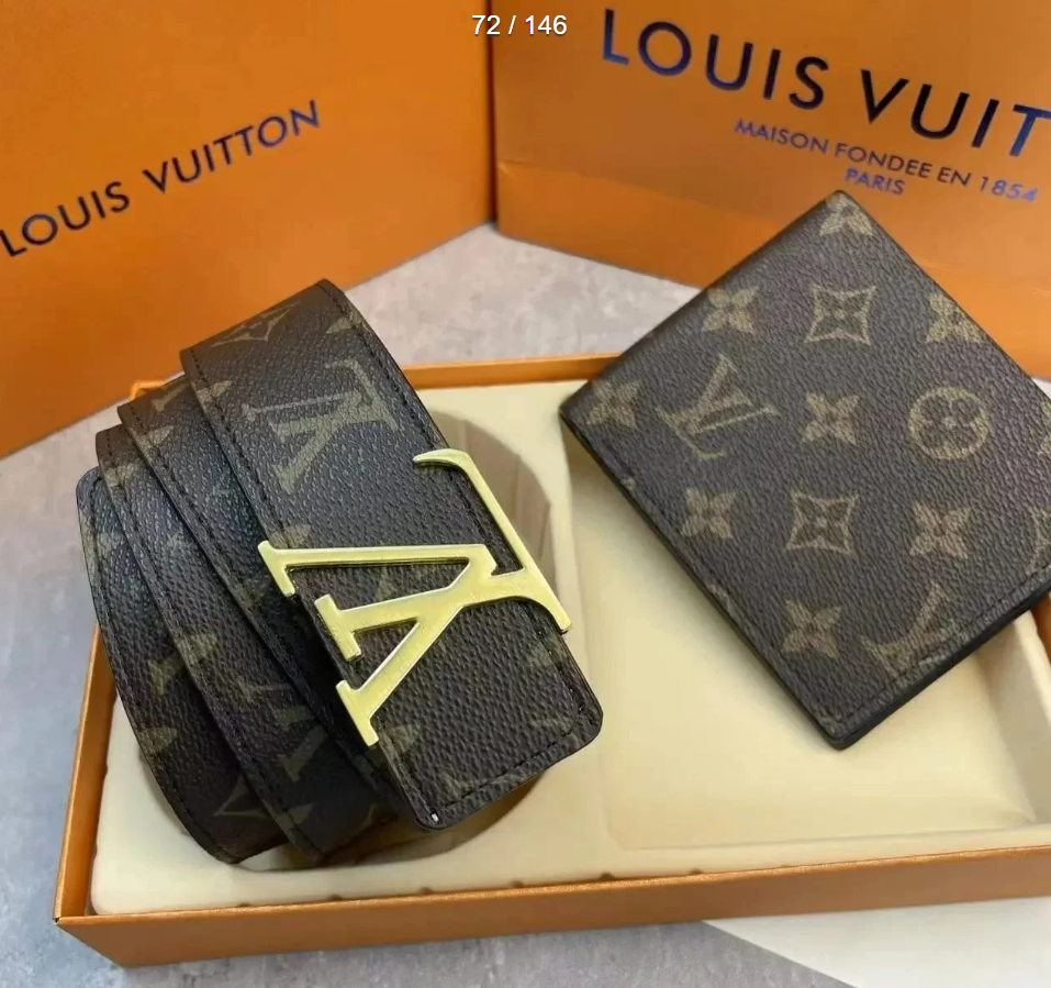 Brand belt wallet gift box