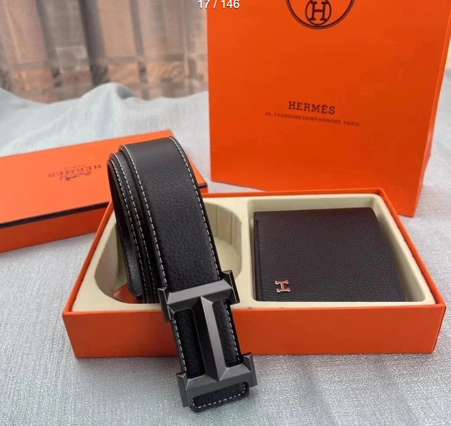 Brand belt wallet gift box