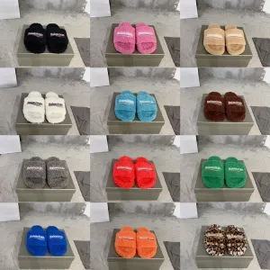 Balenciaga fluffy slippers